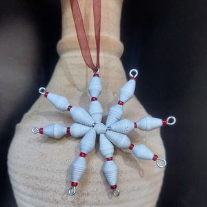 Paper Bead Snowflake Ornament - Small