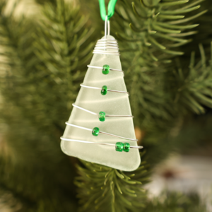 Recycled Glass Christmas Tree Ornament