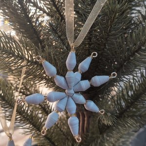 Paper Bead Snowflake Ornament - Small