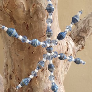 Magazine Bead Snowflake Ornament