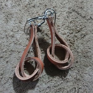 Leather Knot Earrings