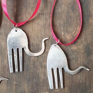 Recycled Fork Camel Ornament