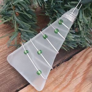 Recycled Glass Christmas Tree Ornament