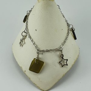 Charm Bracelet with Recycled Glass
