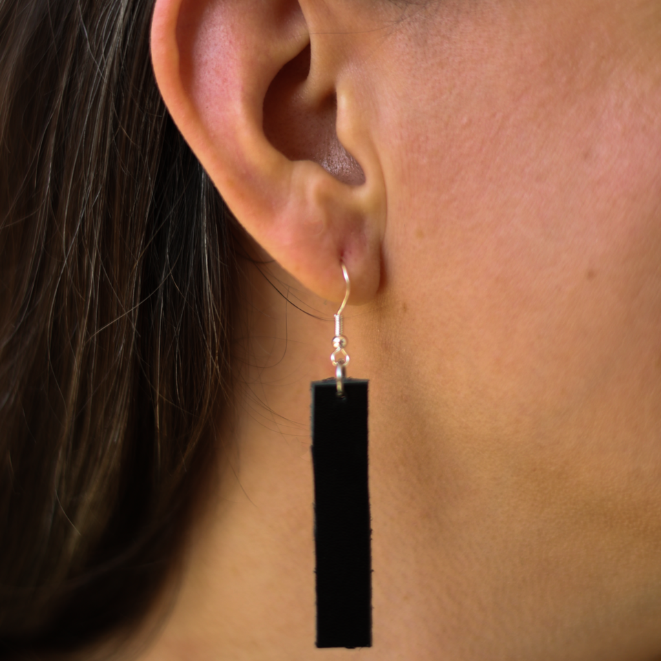 Leather Earrings - Straight