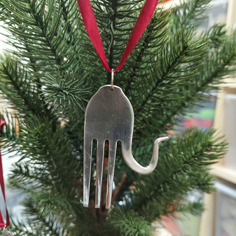 Recycled Fork Camel Ornament