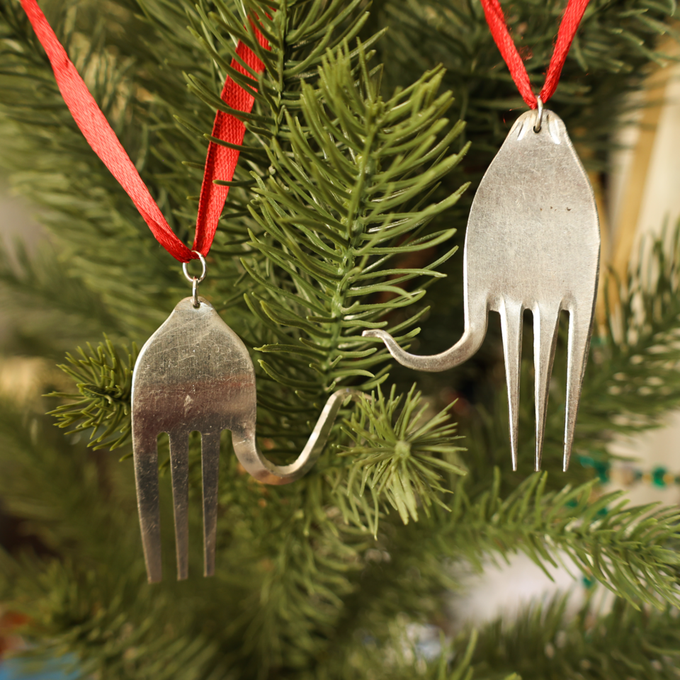 Recycled Fork Camel Ornament