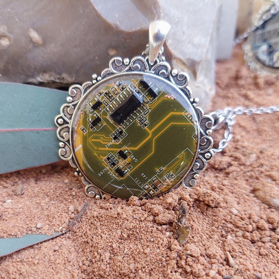 Circuit Board Necklace - Vintage