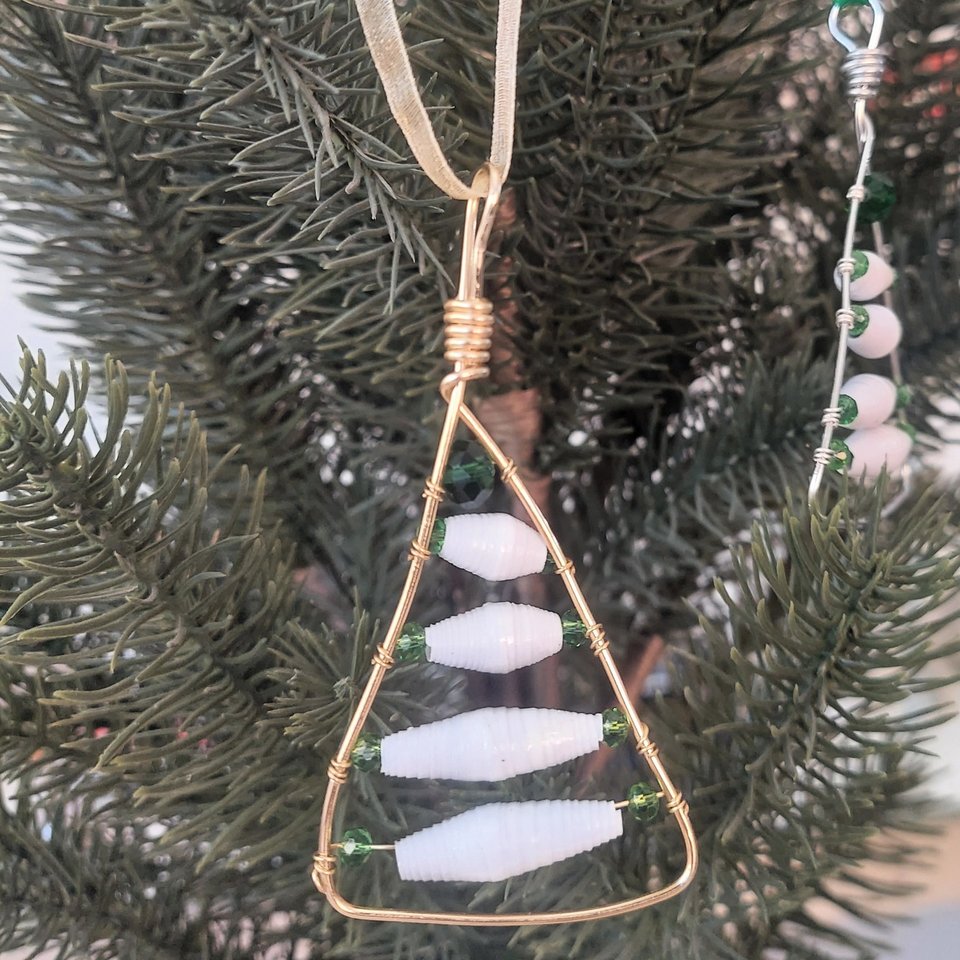 Paper Bead Tree Ornament - Small