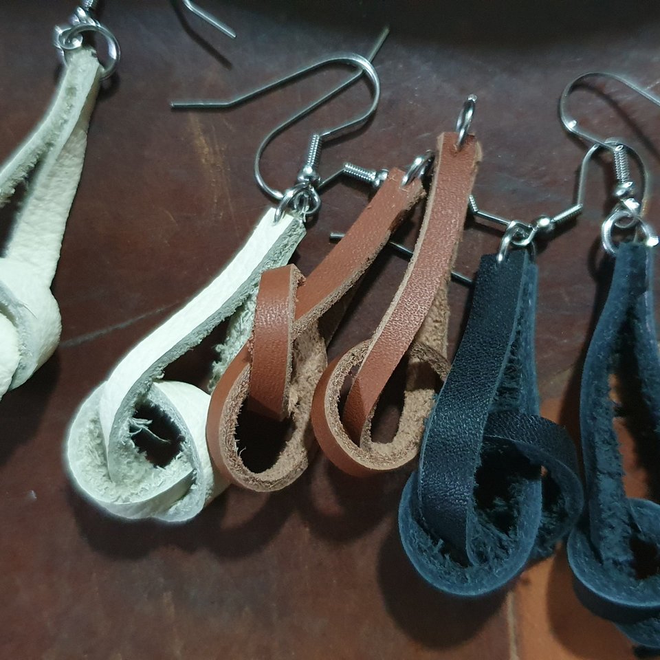 Leather Knot Earrings