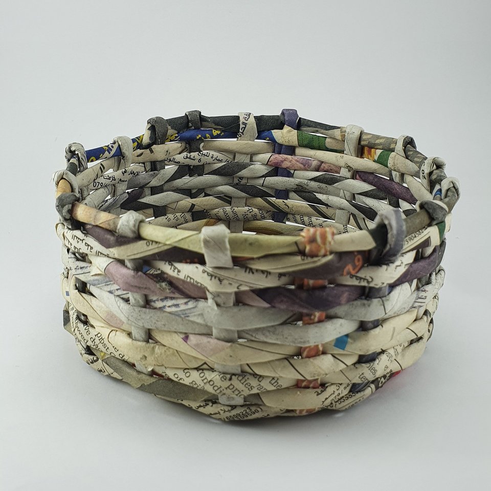 Recycled Newspaper Baskets