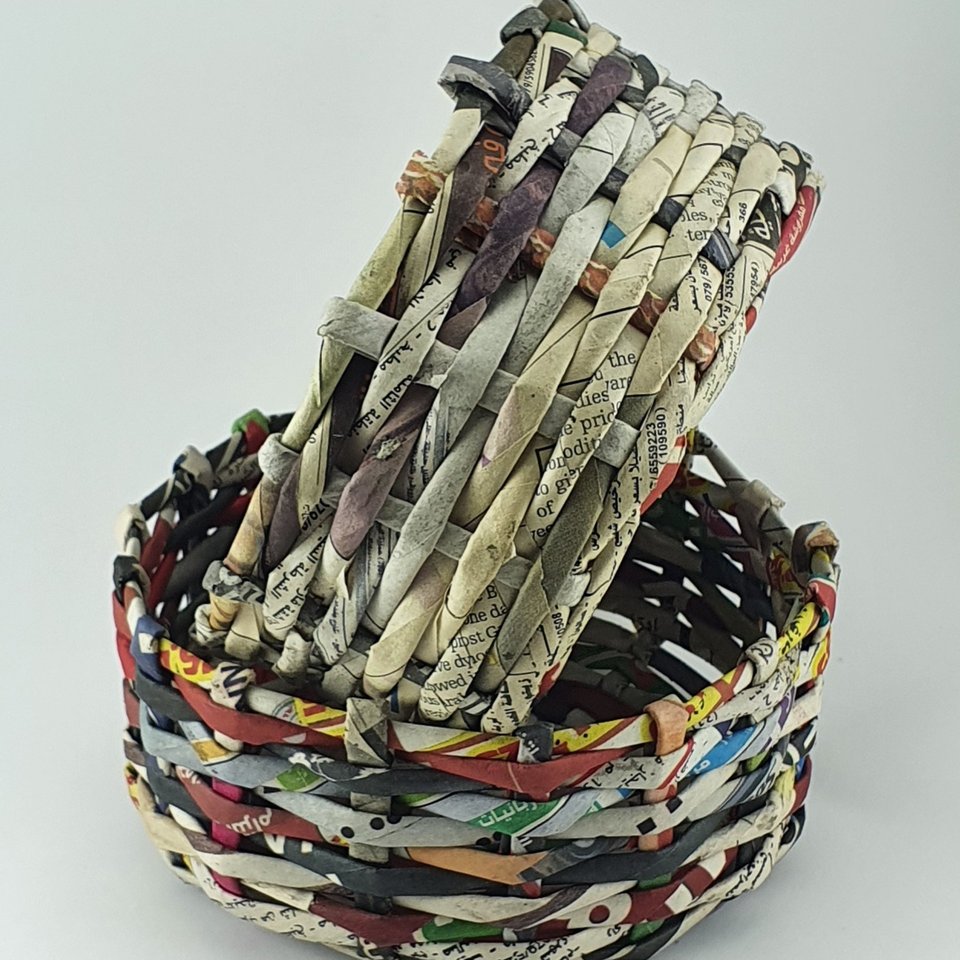 Recycled Newspaper Baskets