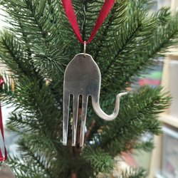 Recycled Fork Camel Ornament